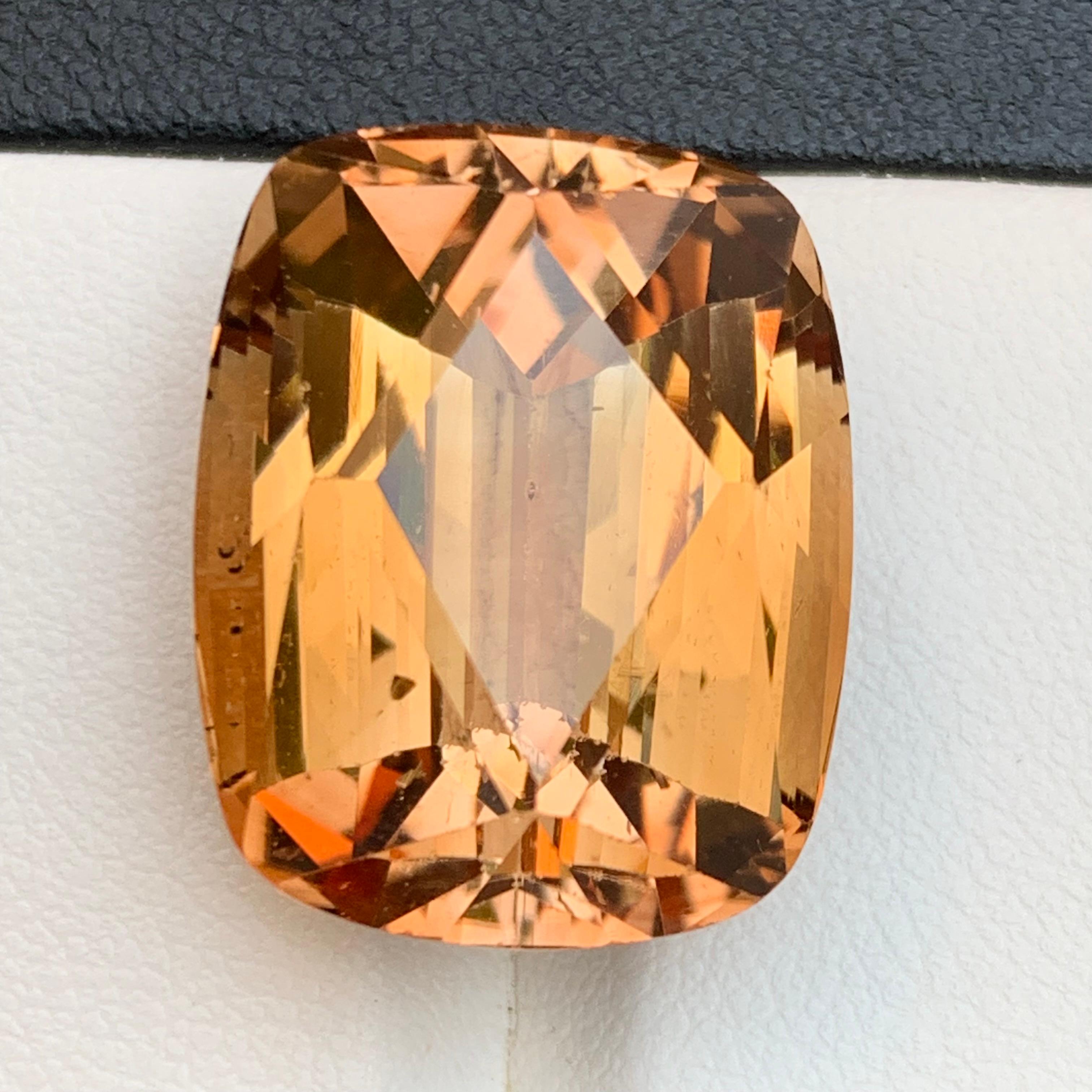 Topacio marrón natural 39.95 qt gema suelta talla cojín - gran piedra de colección Corte cojín antiguo en venta
