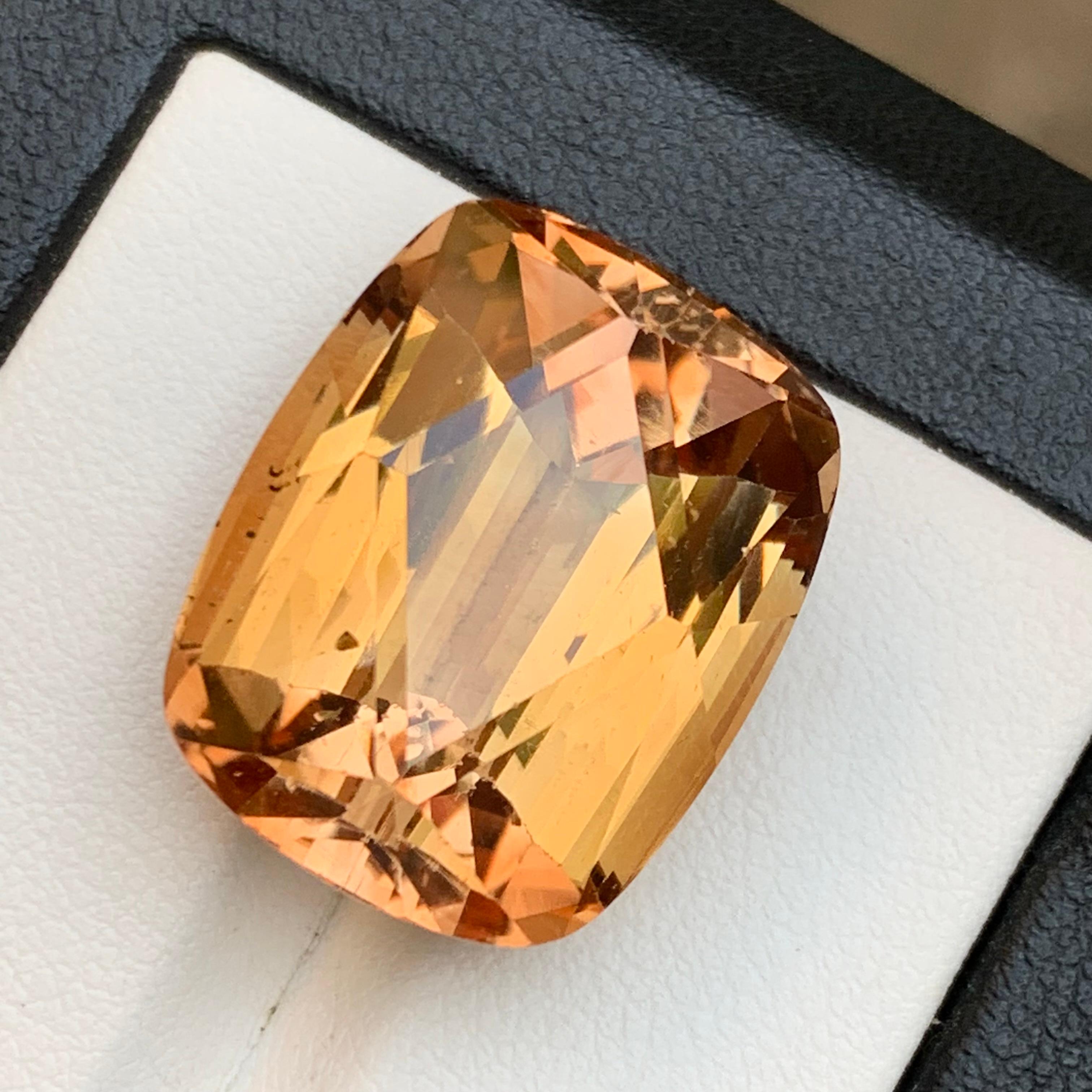 Topacio marrón natural 39.95 qt gema suelta talla cojín - gran piedra de colección en venta 3