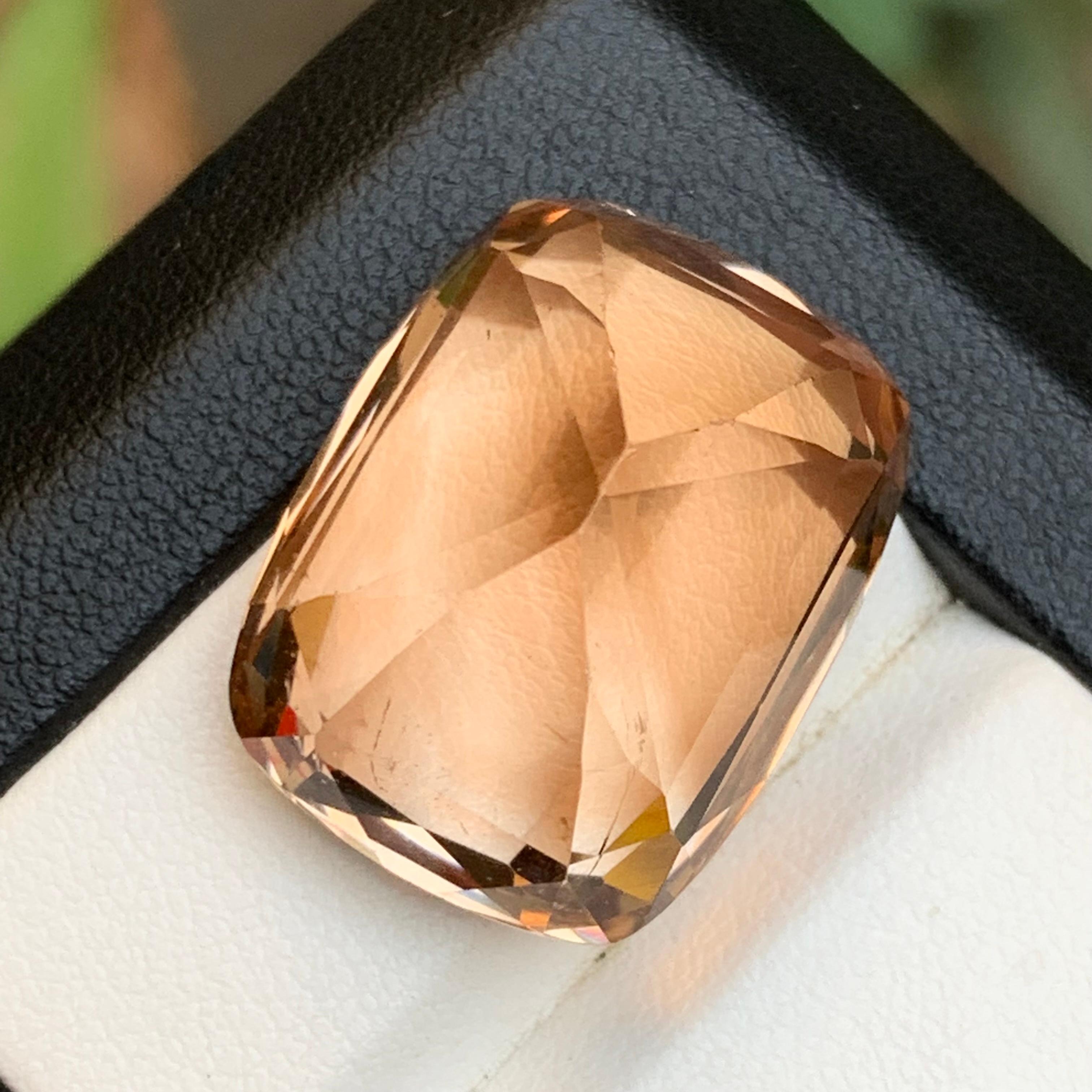 Topazio marrone naturale da 54,56 carati con taglio a cuscino - enorme pietra da collezione A. Stone in vendita 5