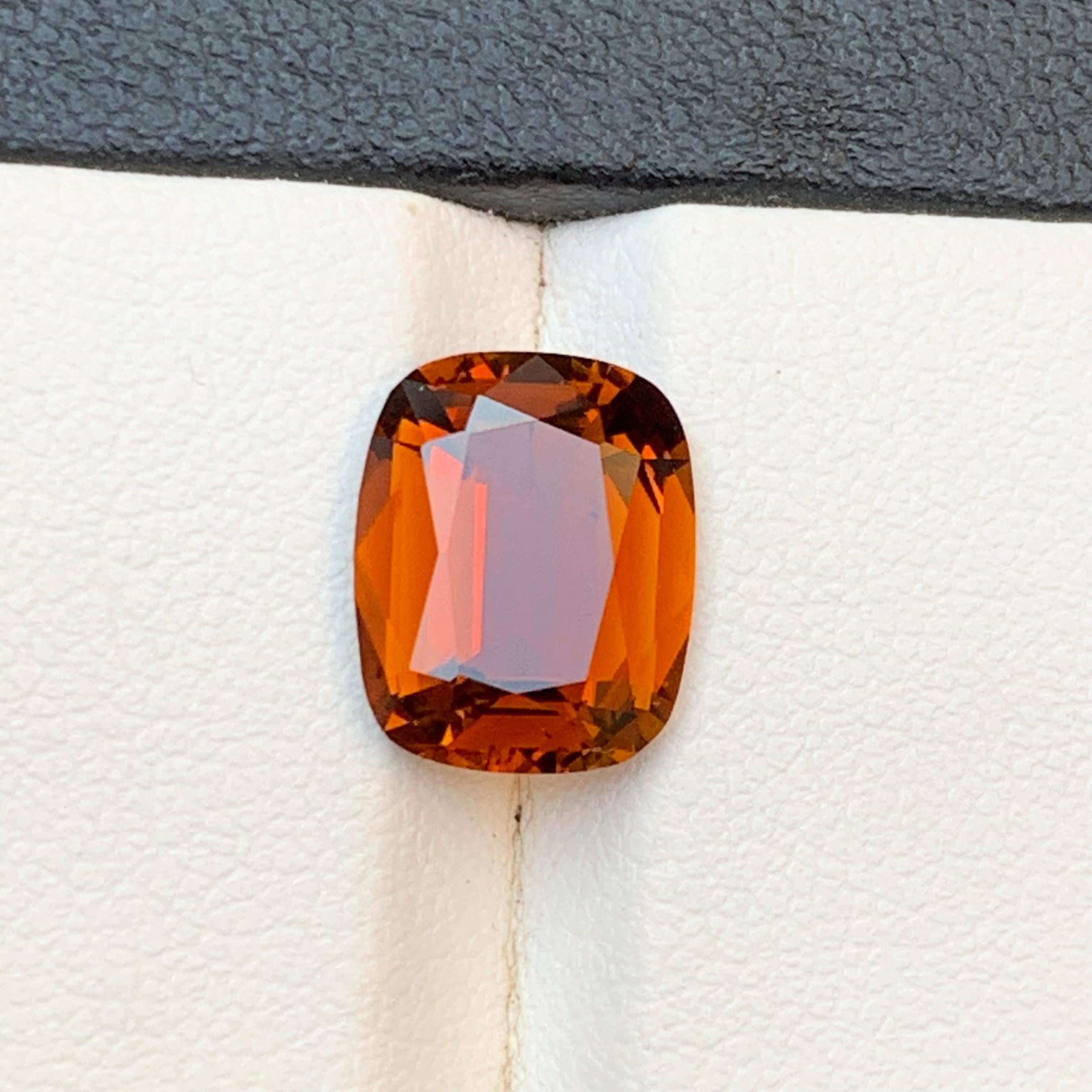Turmalina marrón natural de 3,91 quilates talla cojín Piedra suelta para joyería Anillo en venta 5