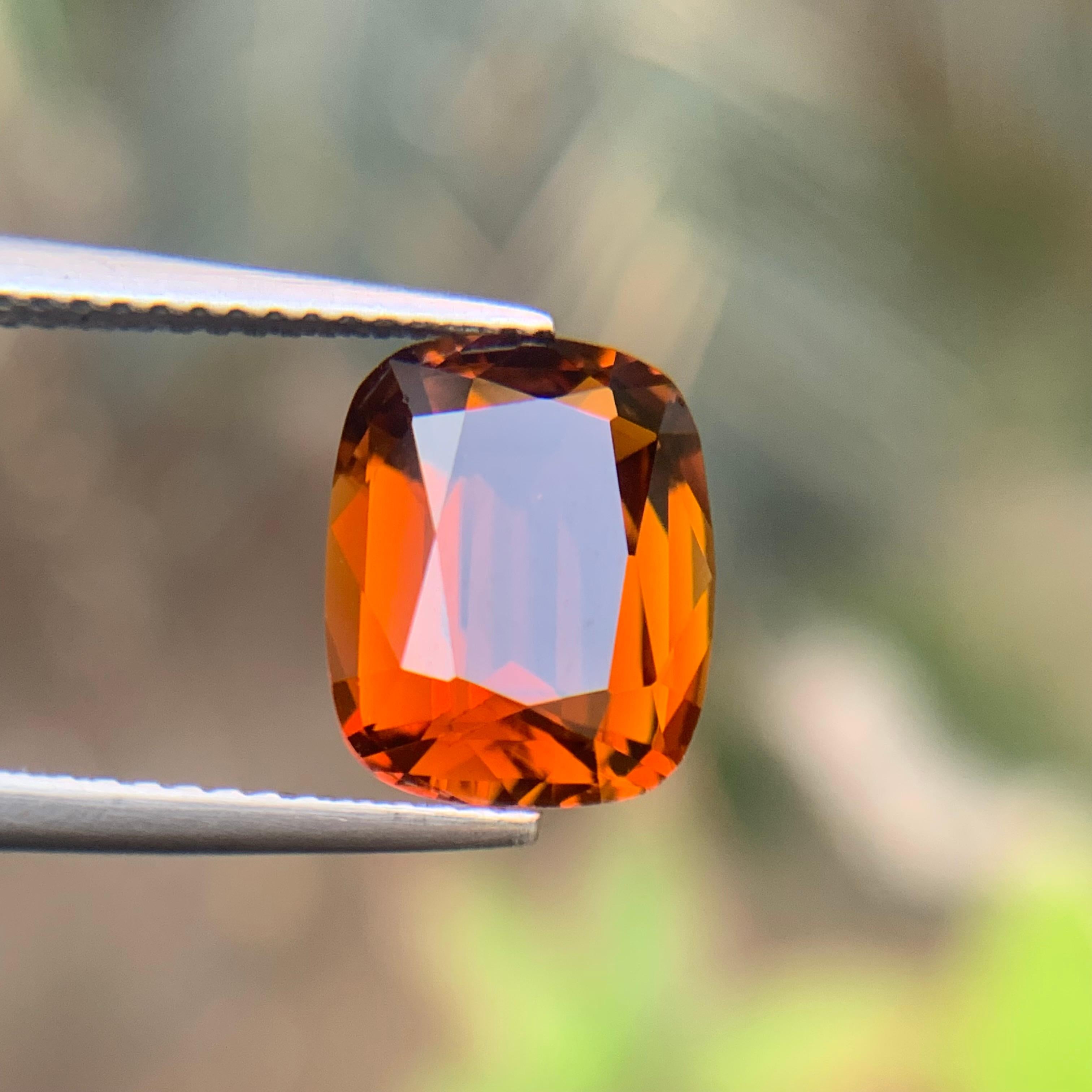 Turmalina marrón natural de 3,91 quilates talla cojín Piedra suelta para joyería Anillo en venta 6