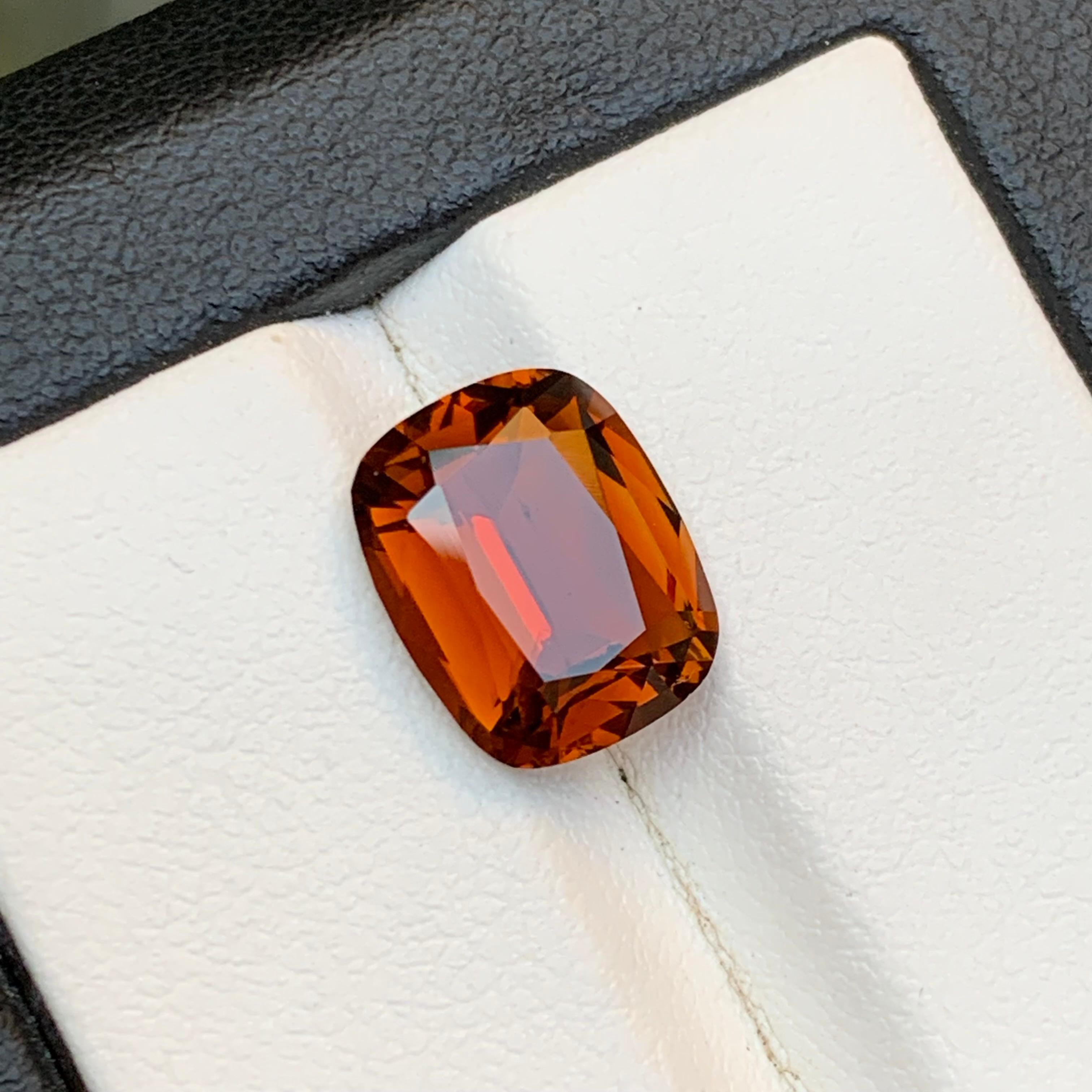 Turmalina marrón natural de 3,91 quilates talla cojín Piedra suelta para joyería Anillo en venta 2