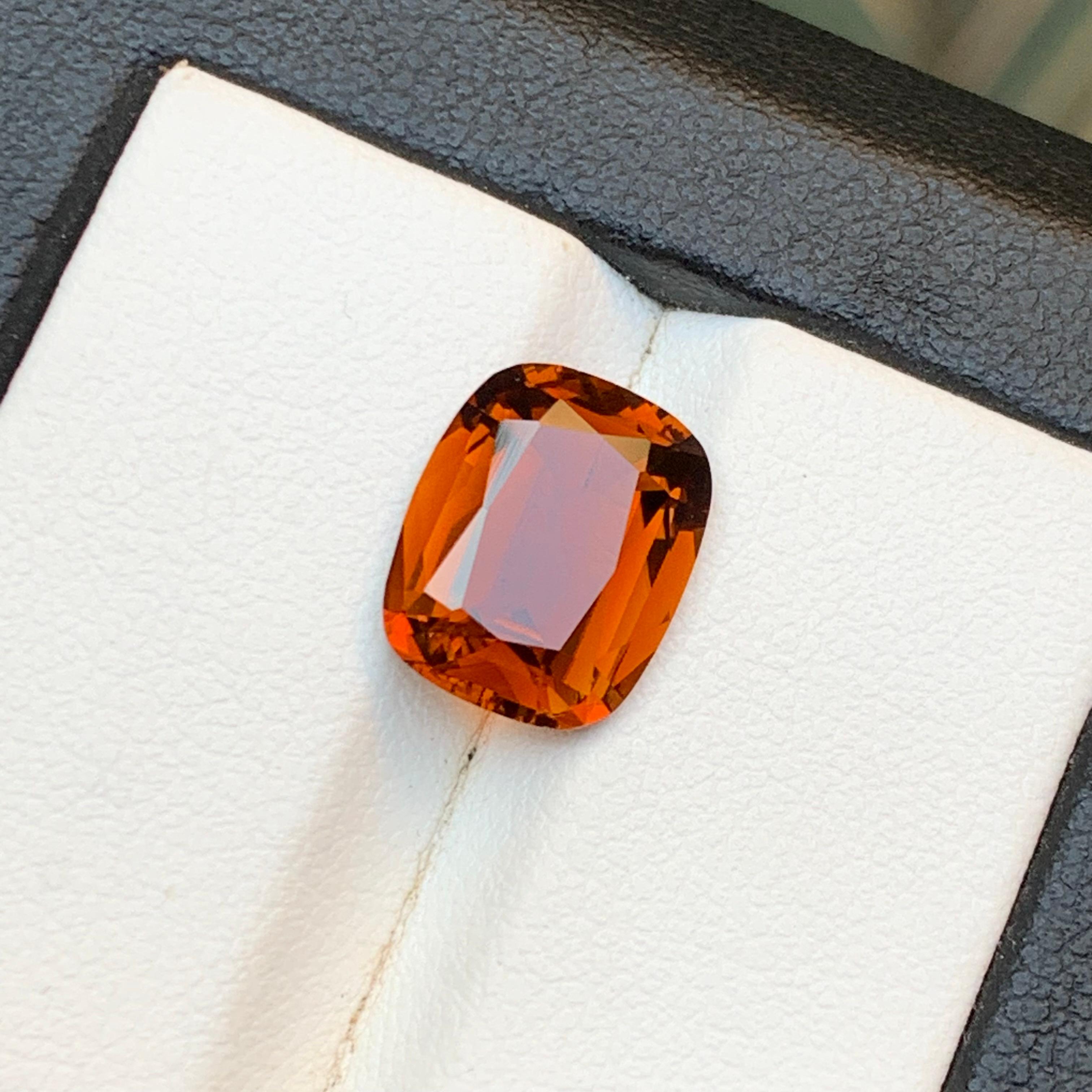 Turmalina marrón natural de 3,91 quilates talla cojín Piedra suelta para joyería Anillo en venta 3