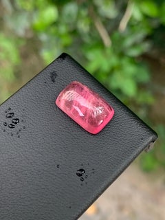 Natural Bubblegum Pink Tourmaline Cabochon Semi-Transparent for Ring Jewelry