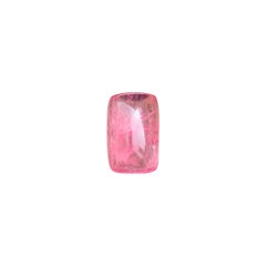 Natural Bubblegum Pink Tourmaline Cabochon Semi-Transparent for Ring Jewelry