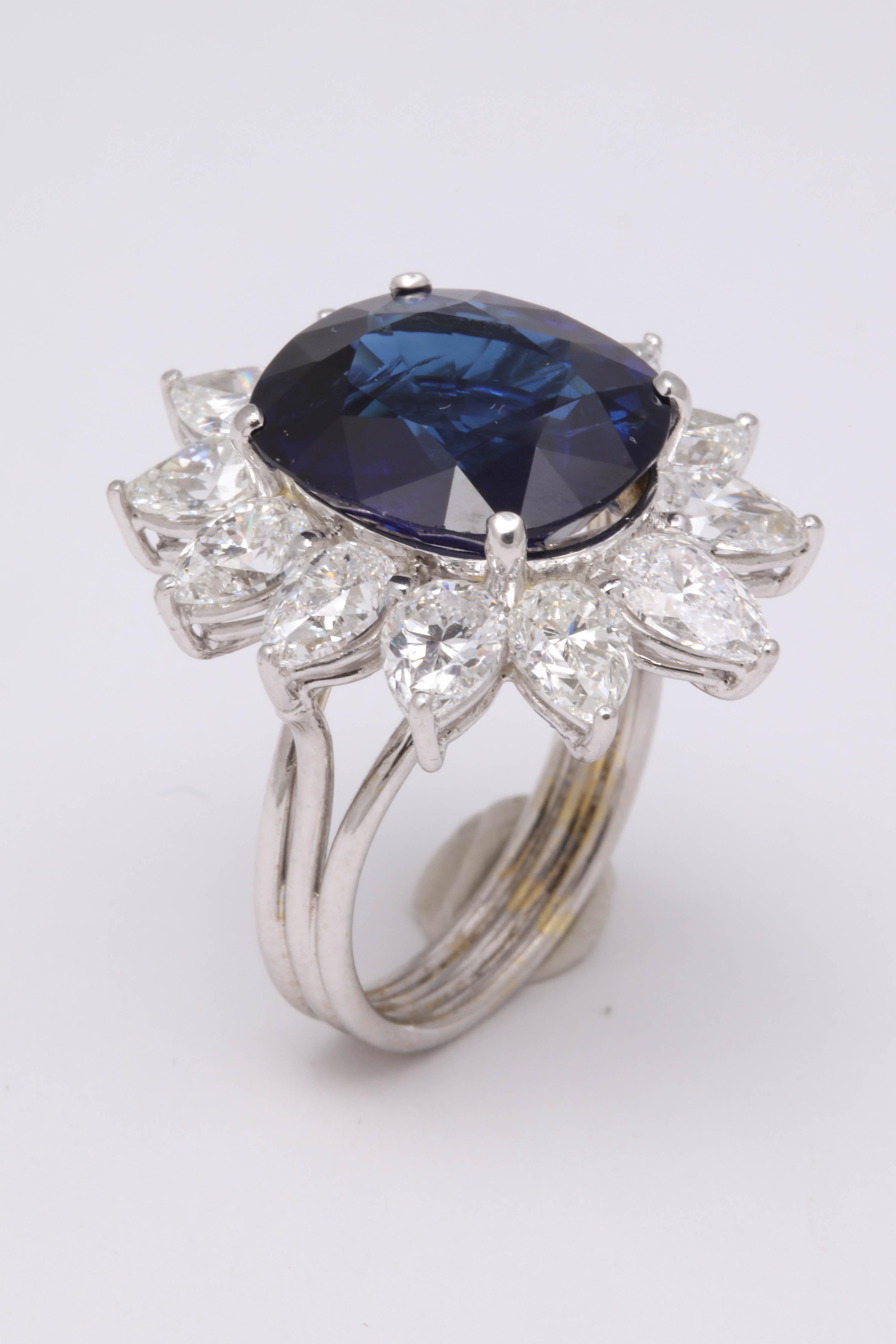Natural Burma No Heat Blue Sapphire Ring 3