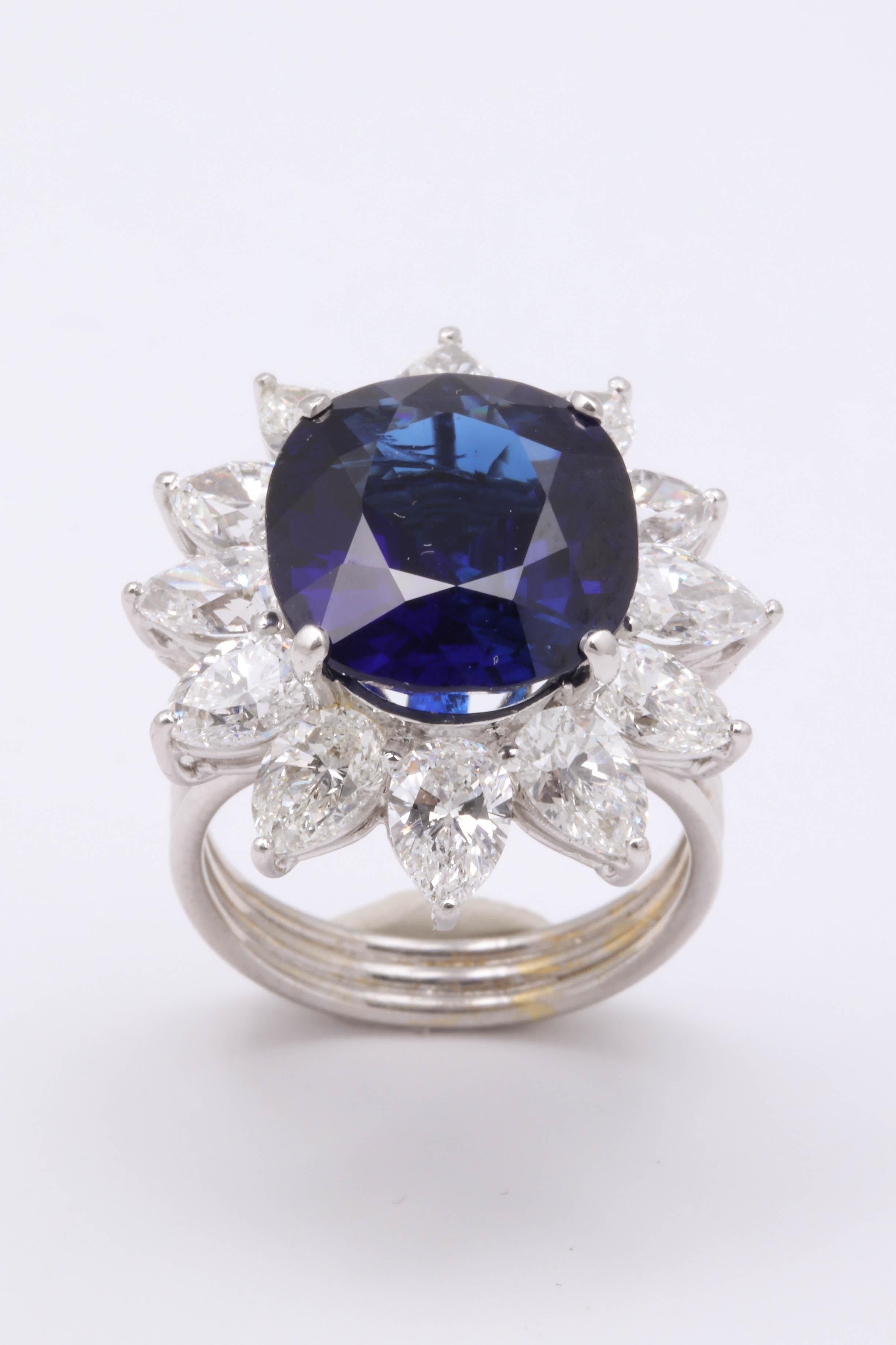 Natural Burma No Heat Blue Sapphire Ring 4