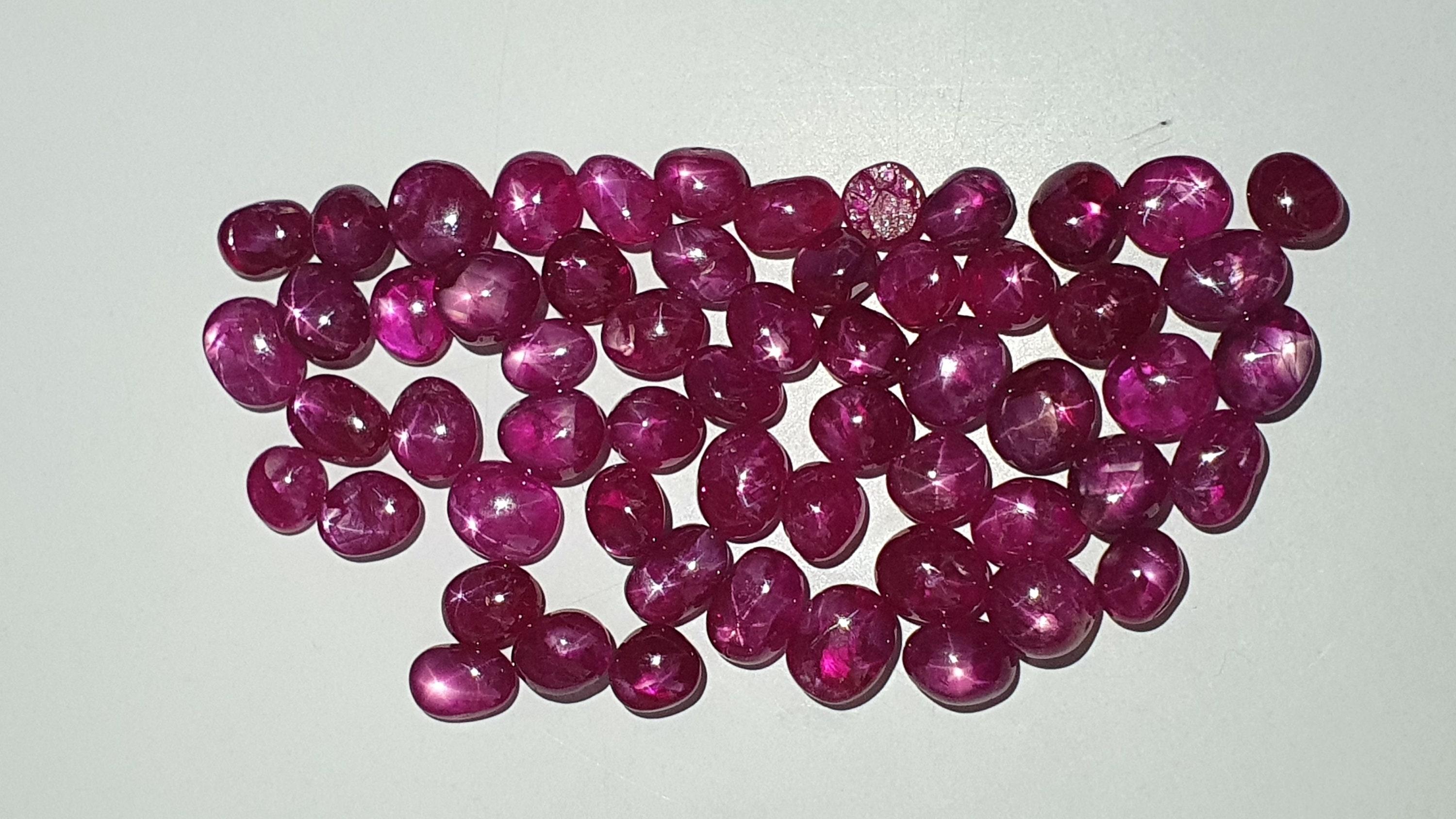 Natural Burma Ruby Star Ruby No Heat Cabochon Gemstone

65.03 Carats
58 Pieces
(For Jewelry Making)