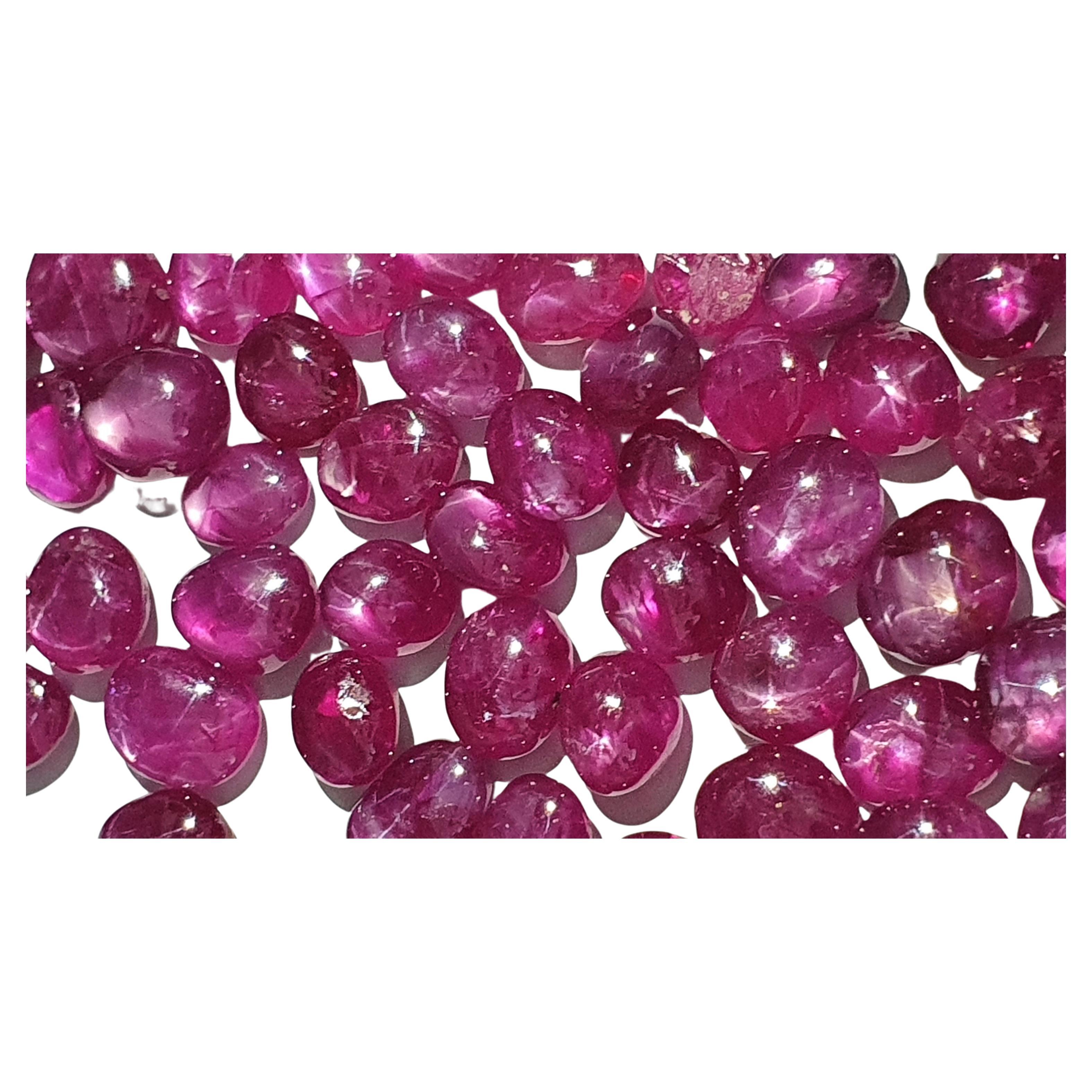 Natural Burma Ruby - Burma Star Ruby -No Heat Burmese Ruby Cabochon Gemstone For Sale