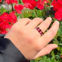 Natural Burma Ruby Ring With Diamonds 1.66 Carats 9K Yellow Gold