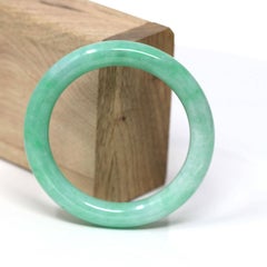 Natural Burmese Apple Green Jadeite Jade Bangle Bracelet ( 53.6 mm) #441