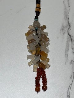 Natural Burmese Jadeite Bead Agate Charm Bracelet