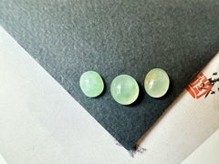 Natural Burmese Jadeite Cabochons, Icy Apple Green Gems Icy yellow Icy, Jewelry