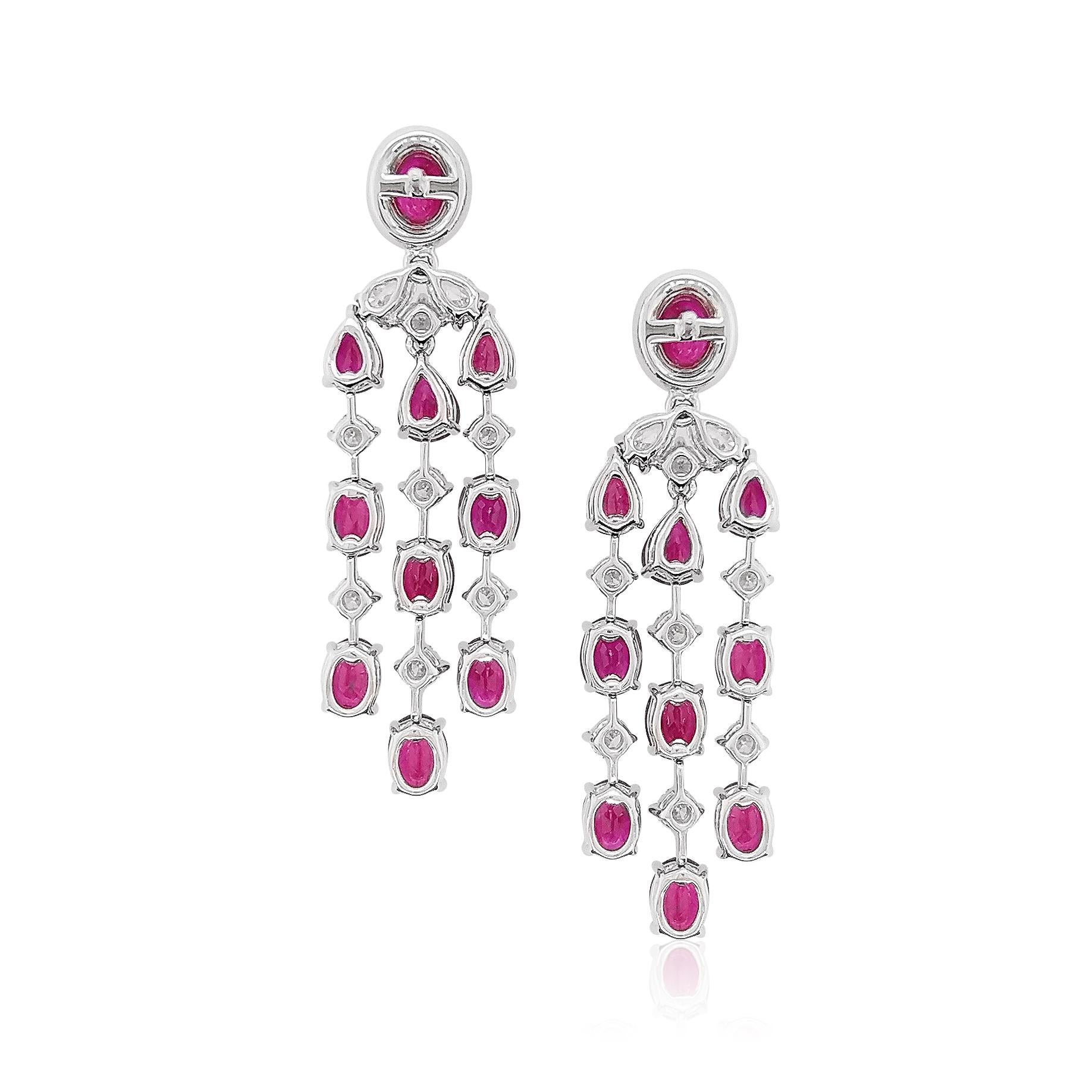 burmese ruby earrings