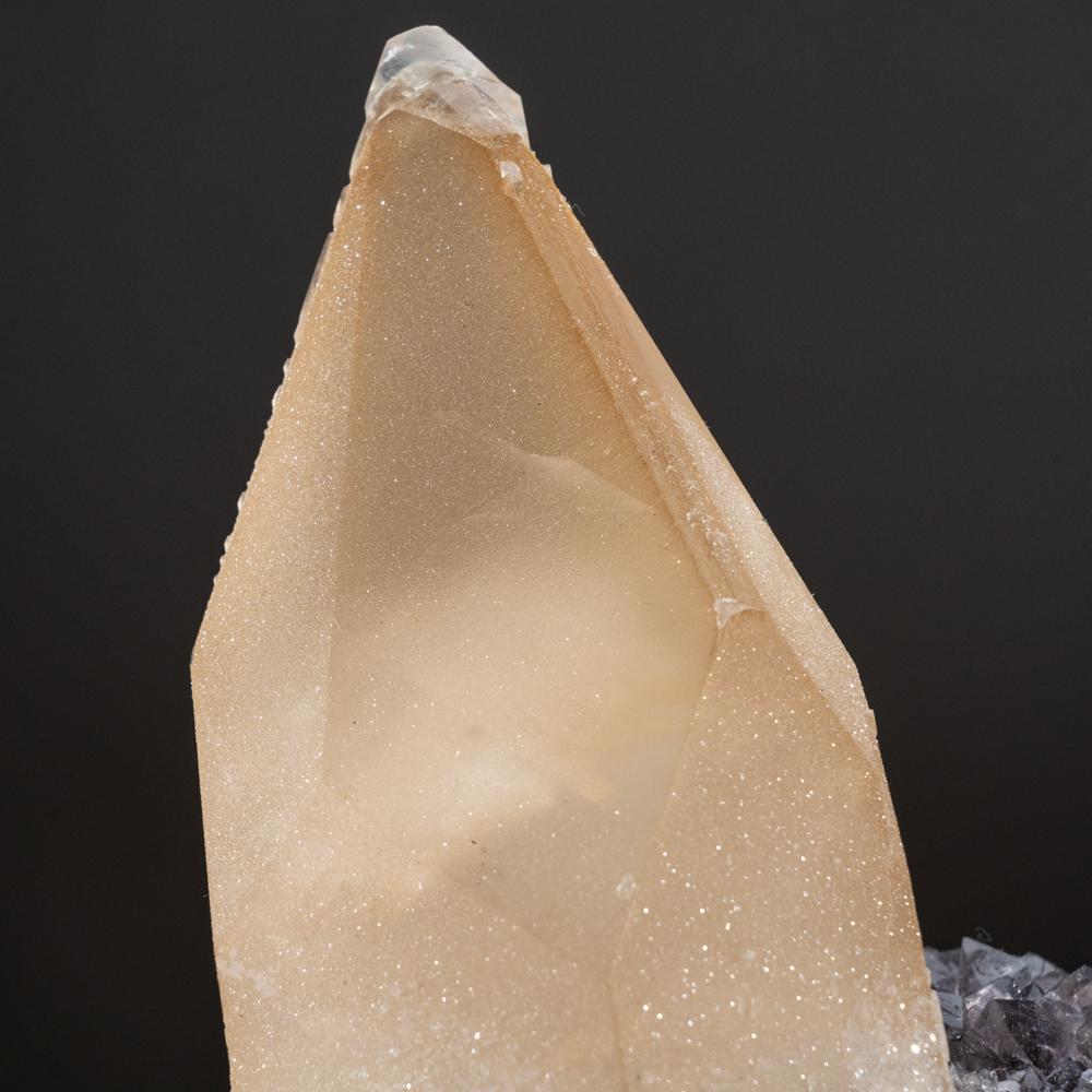 Cristal de Calcite naturel sur grappe d'améthyste (7.2 lbs) en vente 3
