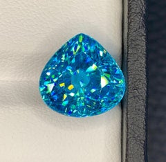 Natürlicher blauer Zirkon aus Kambodscha, 13.30 Karat, loser Edelstein – groß, facettiert