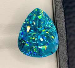 Natural Cambodia Blue Zircon 18.28 Carat Loose Gemstone – Large Faceted