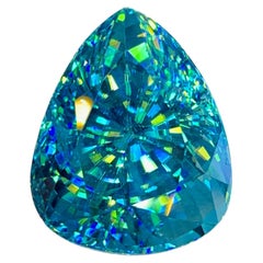 Natural Cambodia Blue Zircon 18.28 Carat Loose Gemstone – Large Faceted