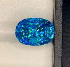 Natural Cambodia Blue Zircon 18.54 Carat Loose Gemstone – Large Faceted