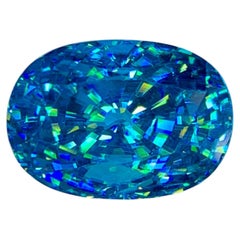Natural Cambodia Blue Zircon 18.54 Carat Loose Gemstone – Large Faceted