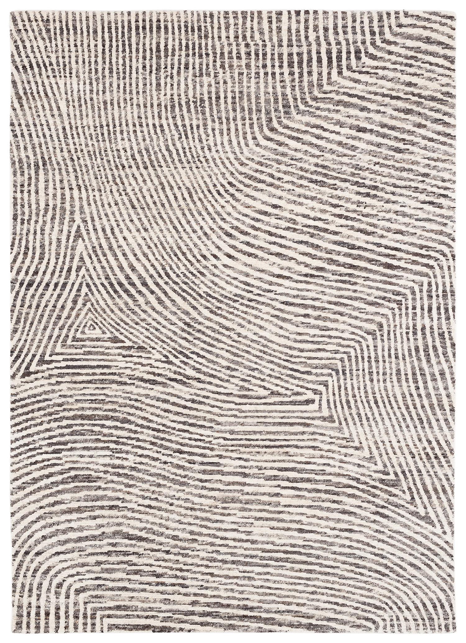 Organic Modern Natural White and Grey Neutral Area Rug Cameroon by Joseph Carini For Sale 3