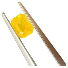 Natural Canary Yellow Sapphire, Loose Gemstone for Jewelry Making, 1.34 Ct