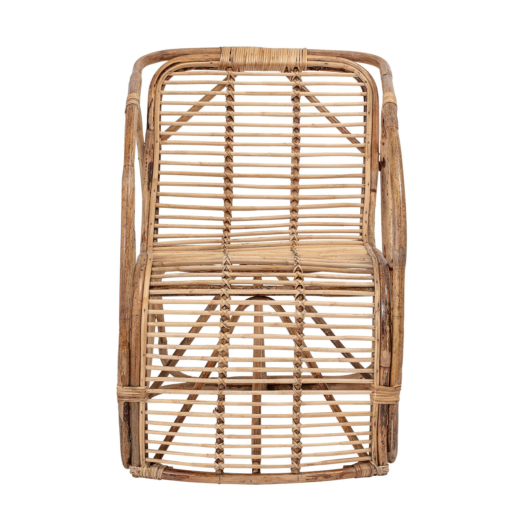 Danish Natural Cane Wicker Lounge Armchair