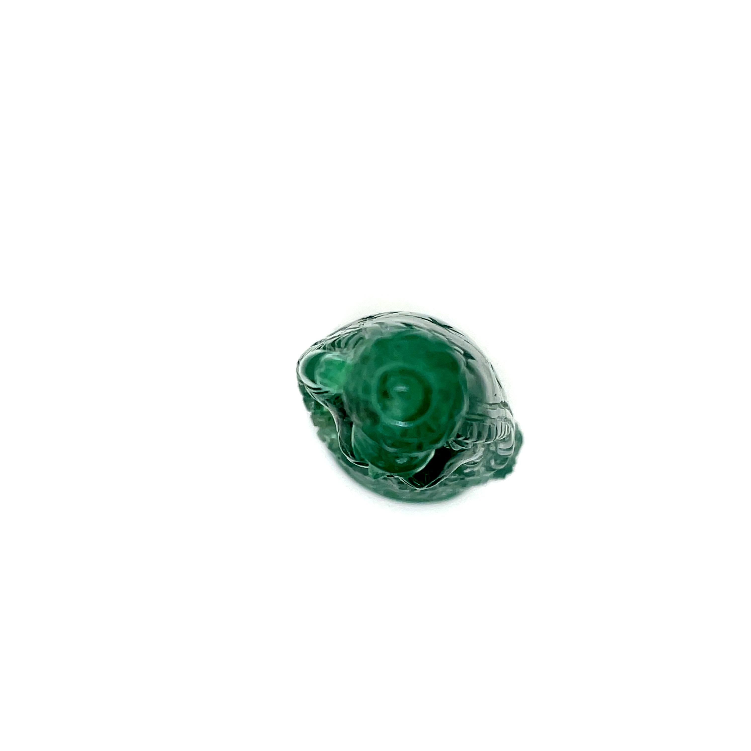 Natural Carved Emerald Cts 106.02 Lady Holding Makta For Sale 2