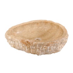 Natural Carved Onyx Sink Basin in Taupe Color