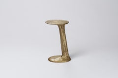 Natural Cast Brass Lava Small Side Table by Atelier V&F