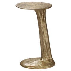 Natural Cast Brass Lava Small Side Table by Atelier V&F 