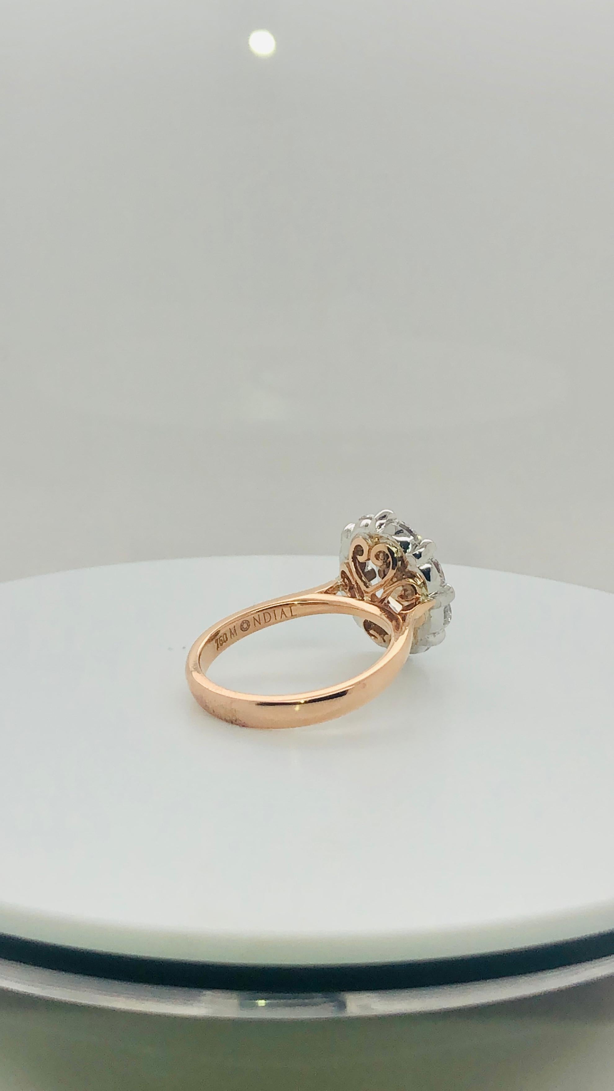 Natural Certified 2.03 Carat Oval Cognac Argyle Diamond Engagement or Dress Ring In New Condition For Sale In Sydney, NSW
