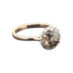 Natural Certified Brilliant Cut 1.45 Carat Argyle Cognac Diamond Engagement Ring