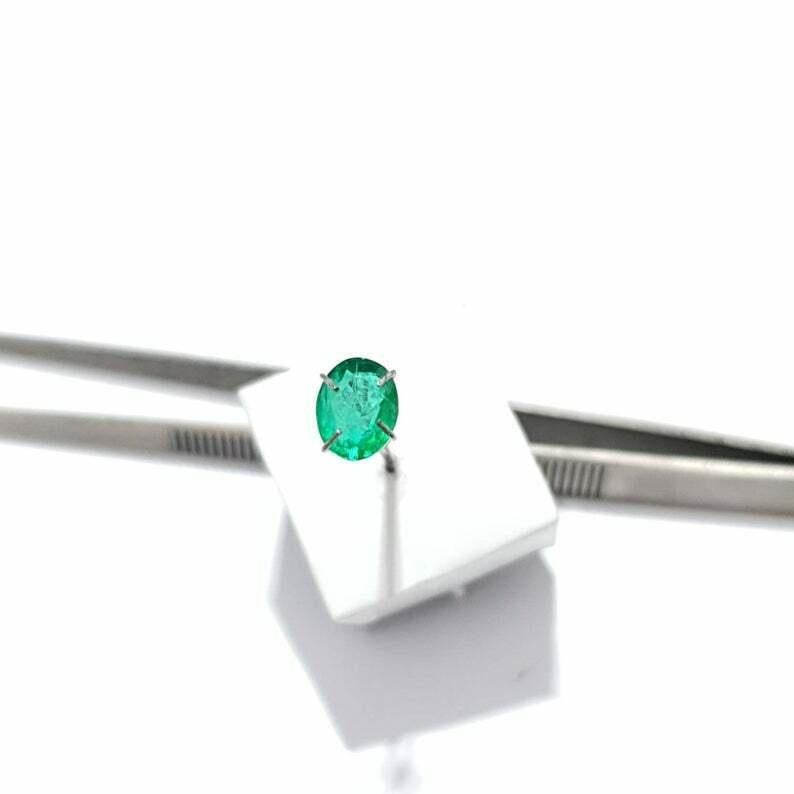 Natural Certified Sandawana Emerald Oval Cut 1.30 Cts Oval Loose Emerald. For Sale 2