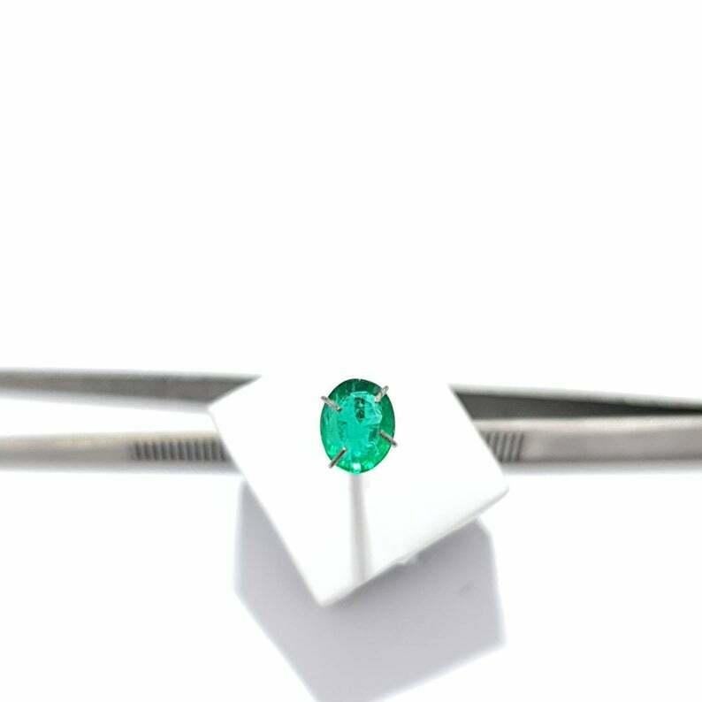 Natural Certified Sandawana Emerald Oval Cut 1.30 Cts Oval Loose Emerald. For Sale 3
