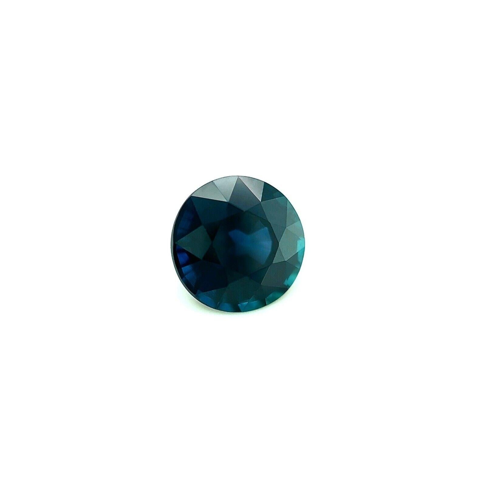 Natural Ceylon Sapphire 1.19Ct Deep Blue Round Cut Loose Rare Gem VVS
 
 Natural Deep Blue Ceylon Sapphire Gemstone.
 1.19 Carat with a beautiful deep blue colour and excellent clarity. Very clean stone. VVS.
 Also has an an excellent round cut and