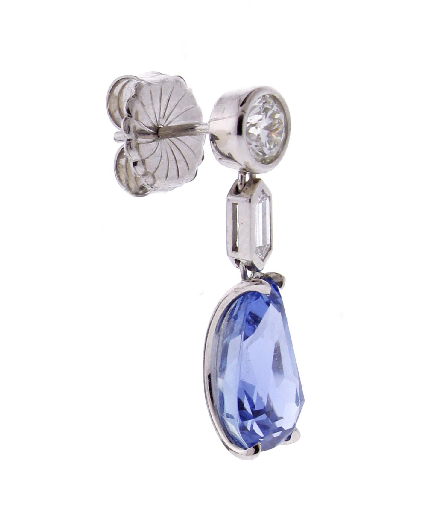 sapphire drop earring