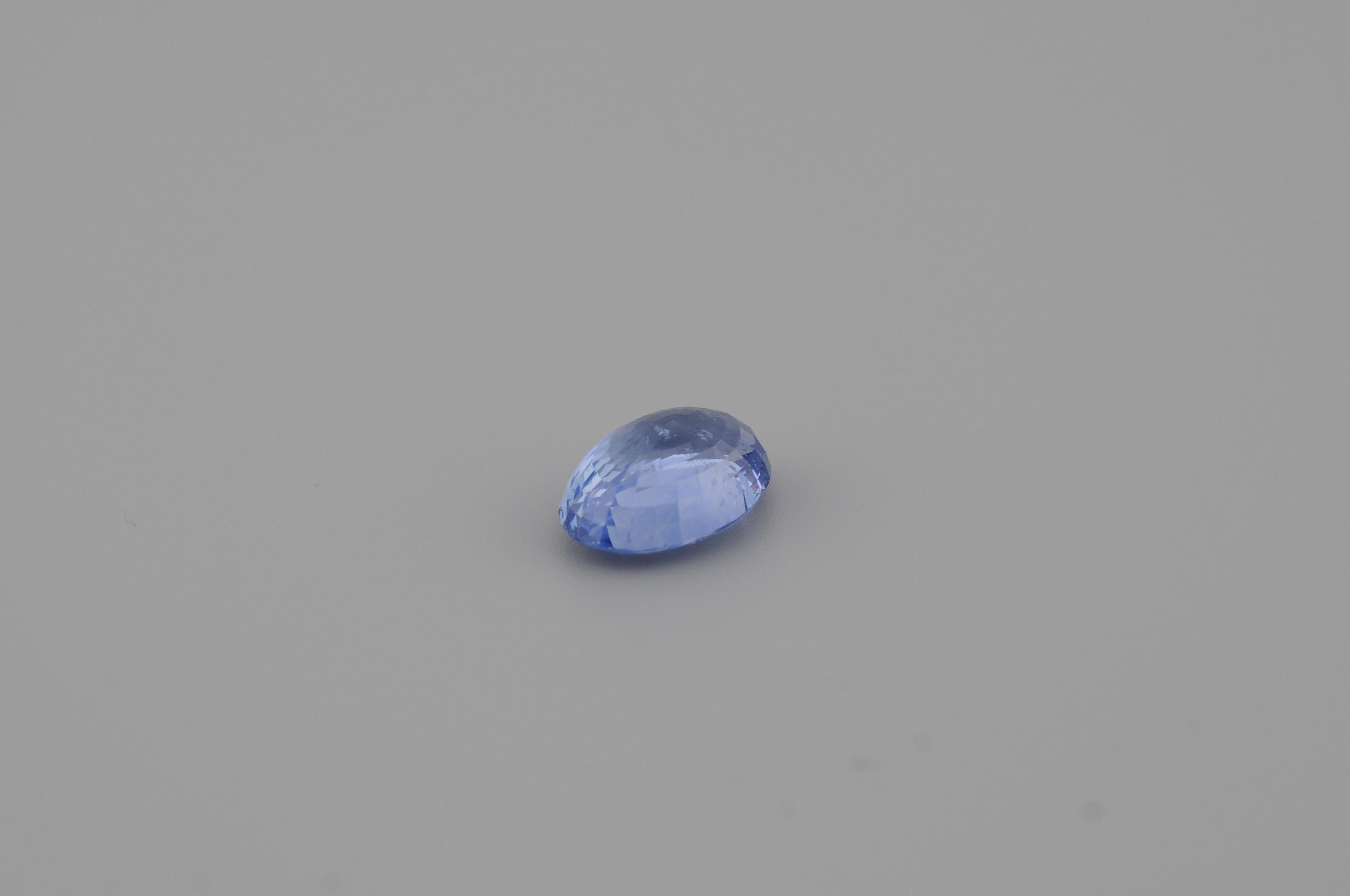 Zaffiro di Ceylon naturale non riscaldato 7,18ct In condizioni ottime in vendita a Berlin, BE