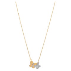 Collana a catena Nature con diamante da 0,24 carati in oro 14k