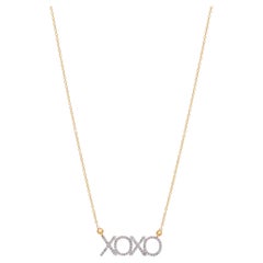 Chaîne collier en or 14 carats avec diamants 0,28 carat