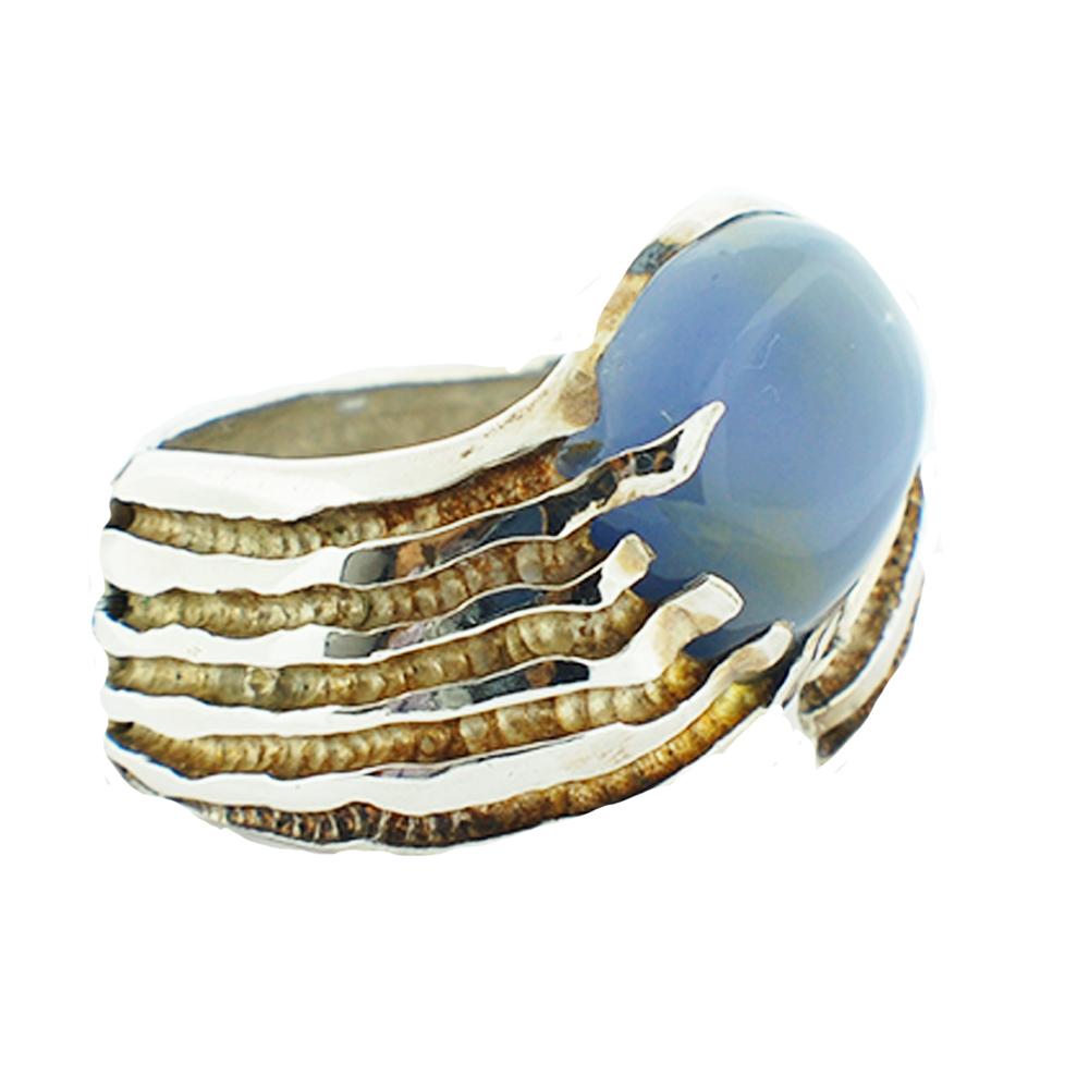 Natural Chalcedony Blue Color Sterling Silver Cuff Bracelet 925 Sterling
This beautifully handmade cuff is durable as it displays a wonderful 1-1.2 x 1 