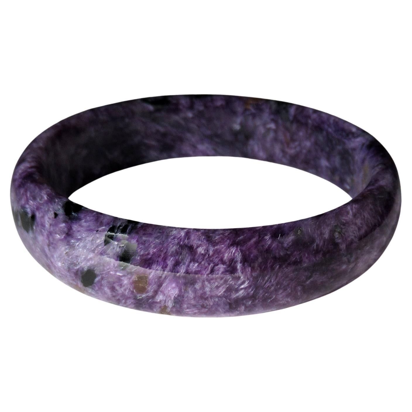 Natürliche Charoite Armreif feine Qualität Edelstein Geschenk für Frau im Angebot 6