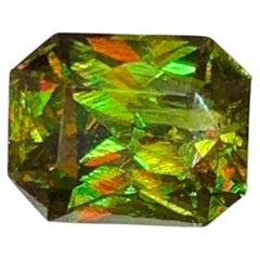 Titanite cromo-sfenica naturale da 1,08 carati, origine Pakistan - Fuoco eccezionale