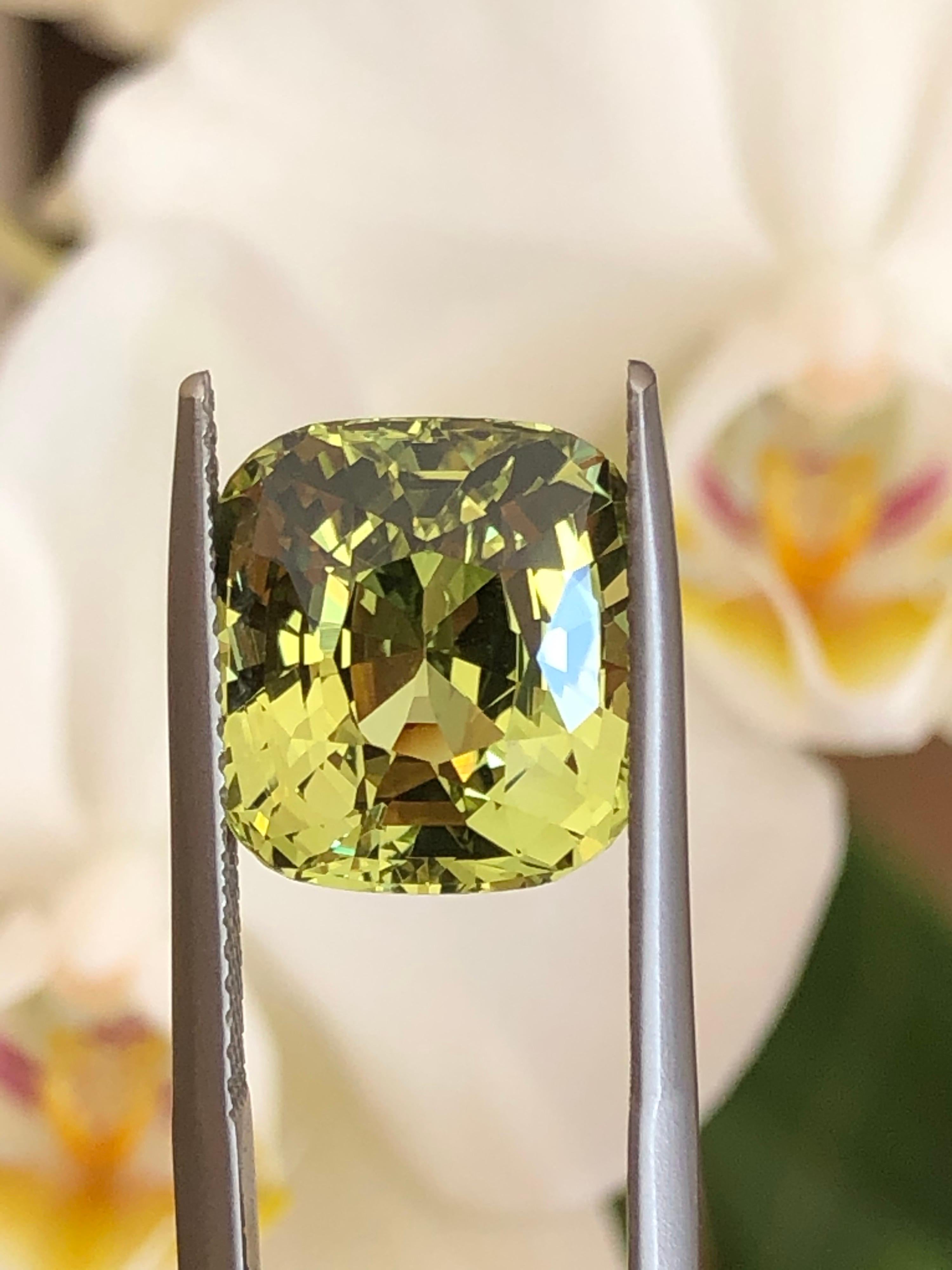 Gemma a cuscino di crisoberillo non riscaldata - Raro tesoro da collezione per gioielli personalizzati In condizioni Nuovo in vendita a Beverly Hills, CA