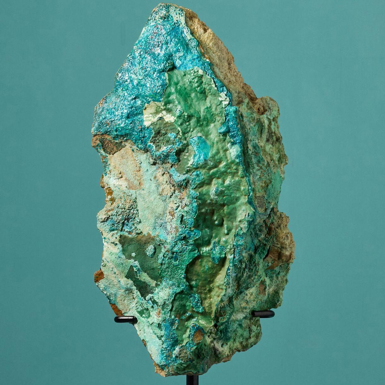 18th Century and Earlier Natural Chrysocolla Malachite Specimen For Sale