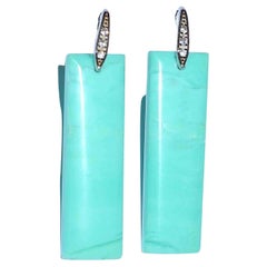 Natural Chrysoprase Earrings in Sterling Silver