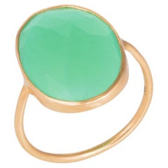 Bague en chrysoprase naturelle or 18K