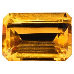 Natural Citrine 6.83 Carat Emerald Cut Loose Gemstone
