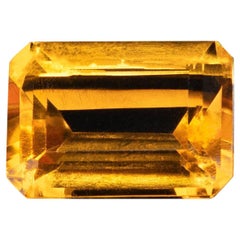 Natural Citrine 6.83 Carat Emerald Cut Loose Gemstone