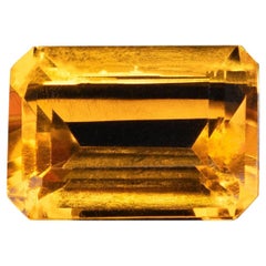 Natural Citrine 6.83 Carat Emerald Cut Loose Gemstone